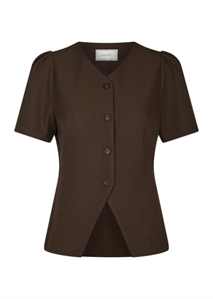 Jules structure bluse Dark Brown Neo Noir 